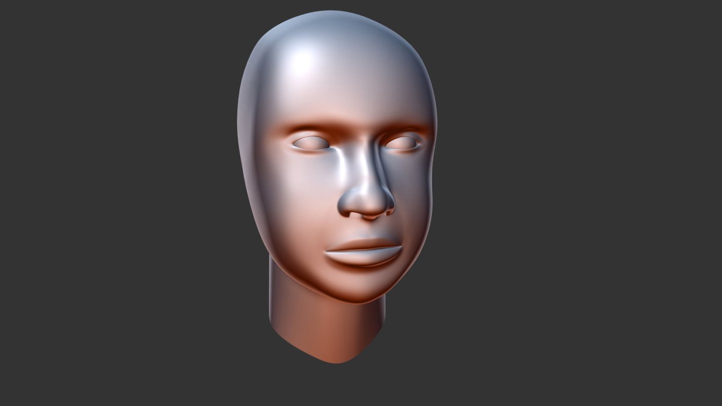 Woman Head Model Smooth - 3D model by Ken Loh (@mightyfly) [13385aa ...