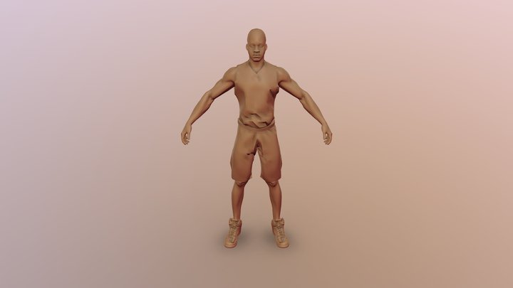 Basketball Simulation Character 3D Model
