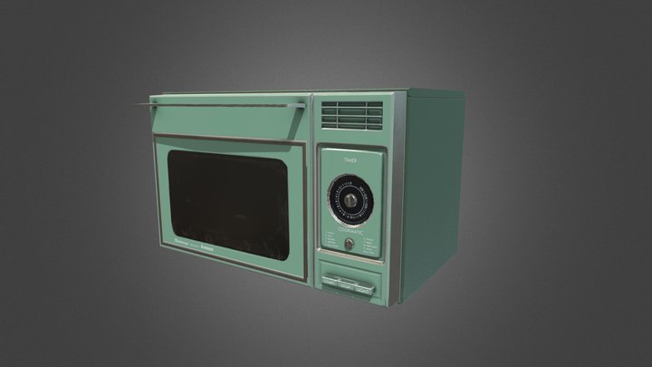 1950s Microwave 3D Model