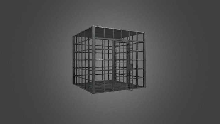 Low-Poly Prison Cage – Free Game Asset 3D Model