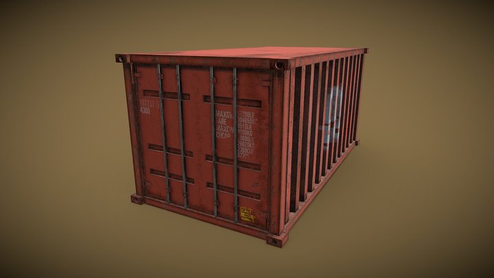 Freight shipping container - Orange