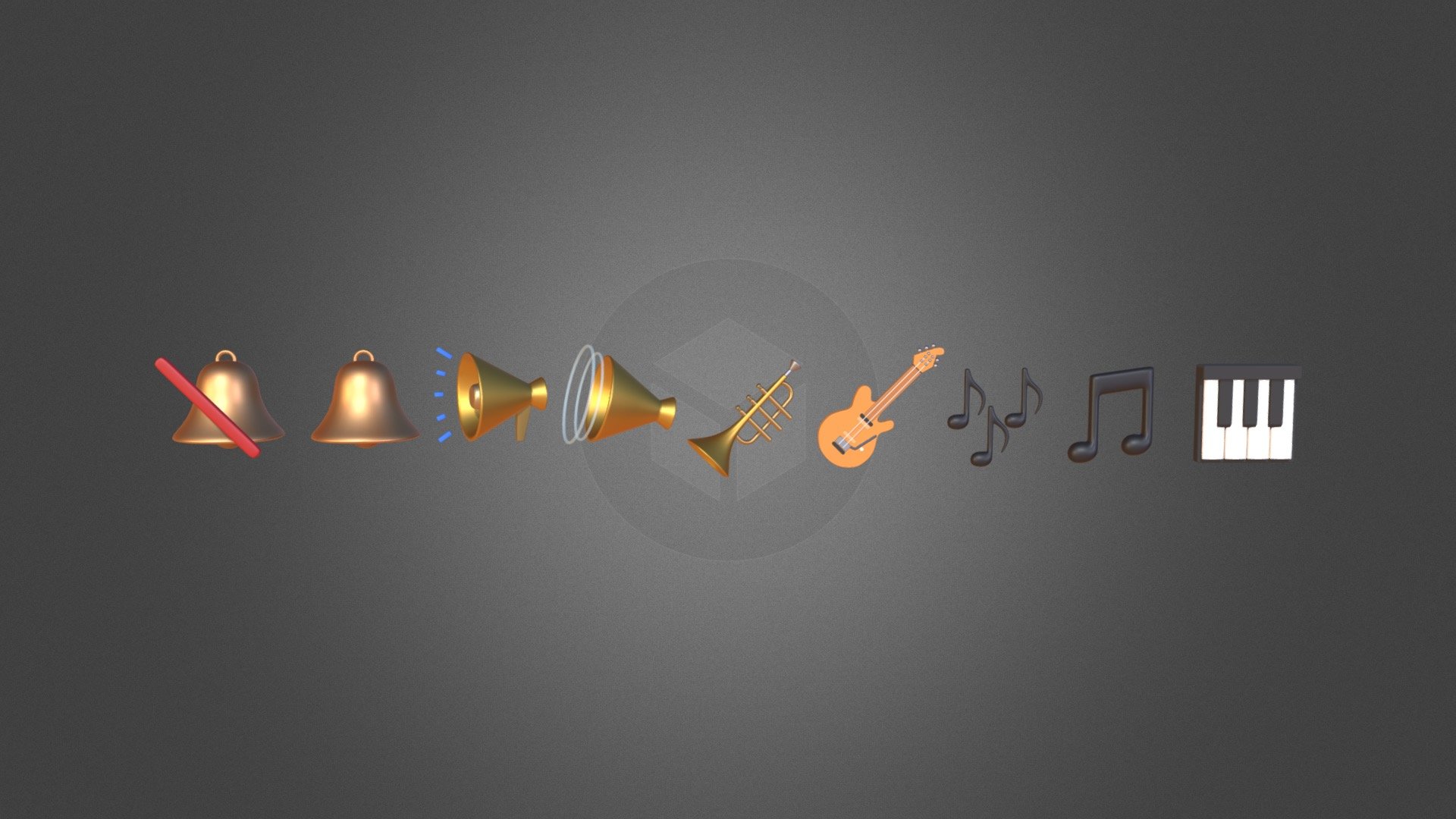 Music Emojis - Buy Royalty Free 3D model by burakonur99 [133ba80 ...