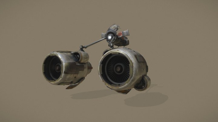 Star Wars The Mandalorian - Pod Racer Jet Bike 3D Model