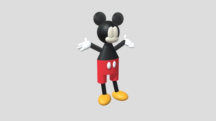 Abstract Mickey Mouse (School task) 3D Model