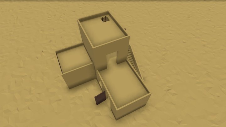 Low-Poly Arabic House 3D Model