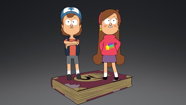 Mystery Twins Gravity Falls 3D Model