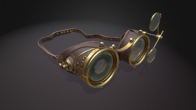 Steampunk goggles 3D Model