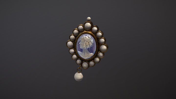 Cameo Brooch 3D Model