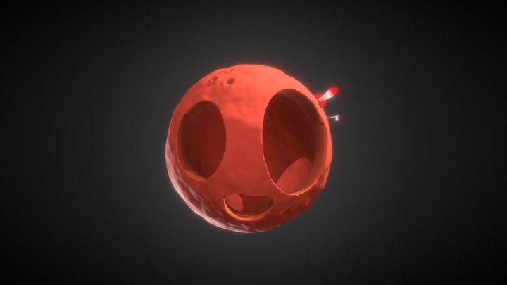 Happy Moon 3D Logo 3D Model