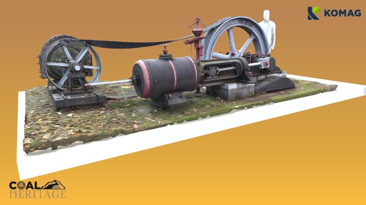 Steam engine driving the exhaust 3D Model