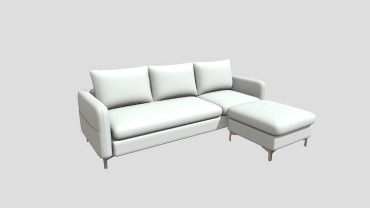 TOM Aquatex 3-seat sofa 3D Model