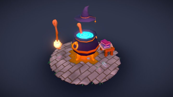 The Witches Cauldron 3D Model