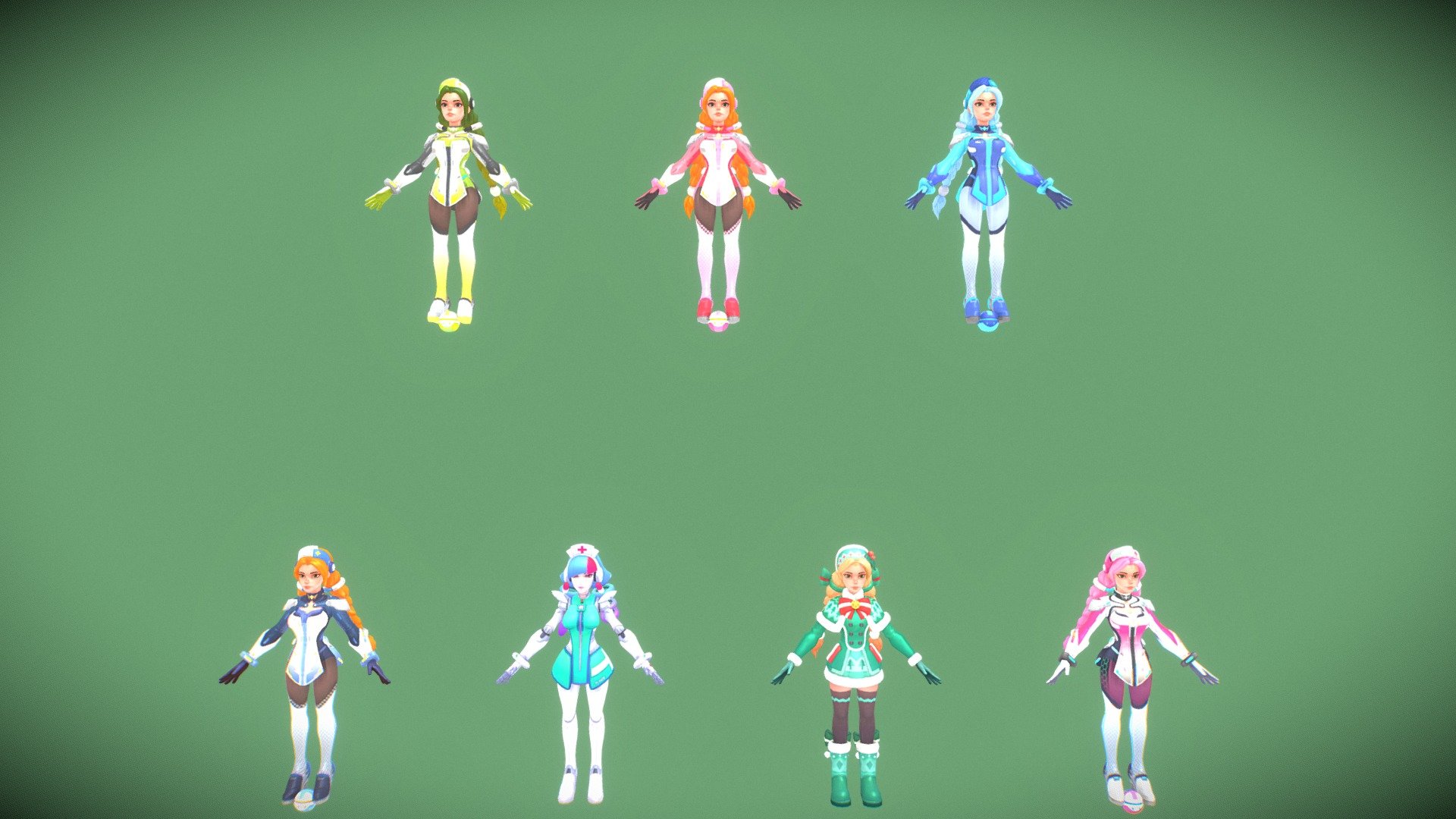 kawaii girl Rig Characters - Buy Royalty Free 3D model by Luna ...