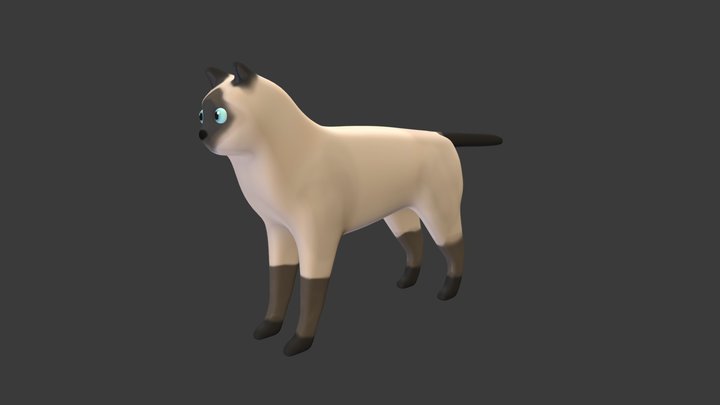 Siamese Cat 3D Model