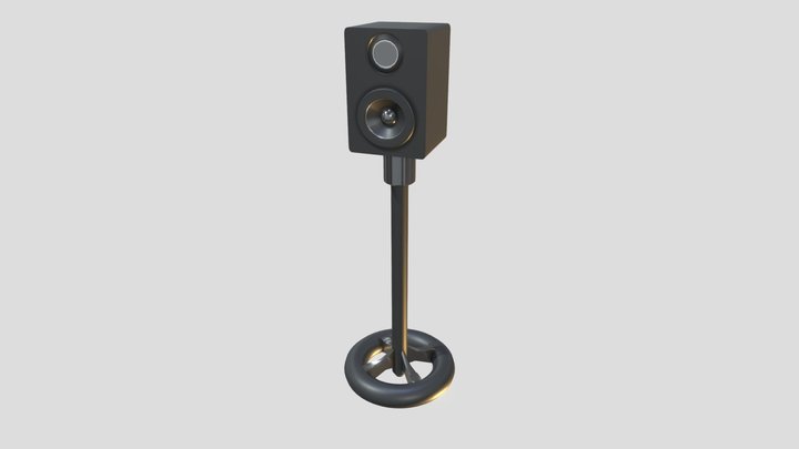 Speaker Box on Stand 3D Model