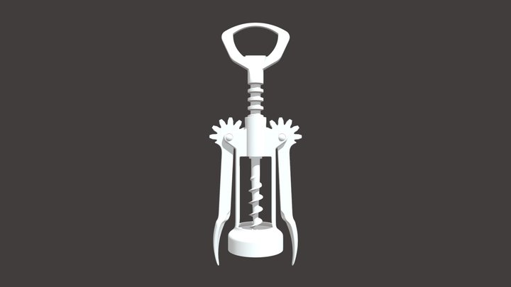 Winged Corkscrew 3D Model