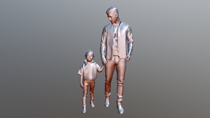 Padre e hija 3D Model