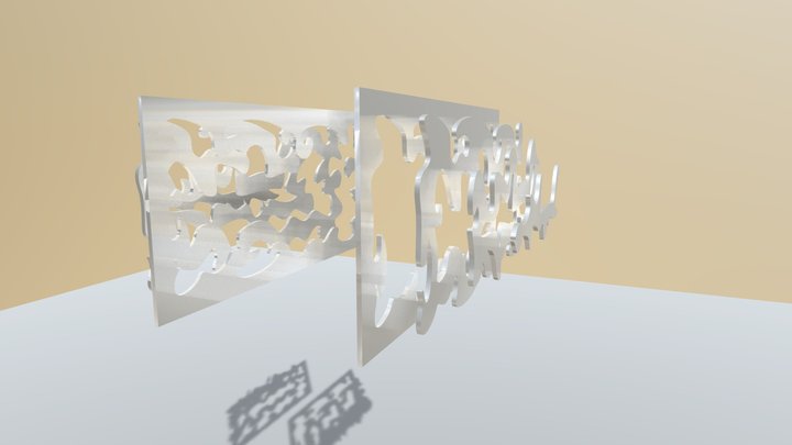 sculpture separated silver 3D Model