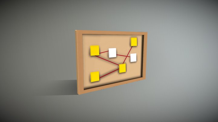 Lowpoly Notice Board