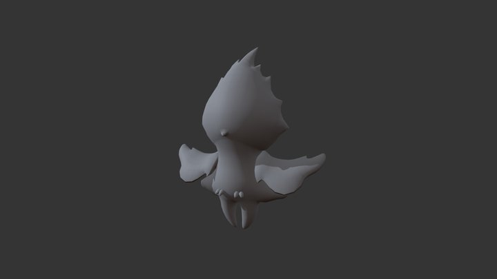 Cute monster - Bird 3D Model
