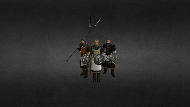 Gondor Spearmen Militia upgrade 1 3D Model