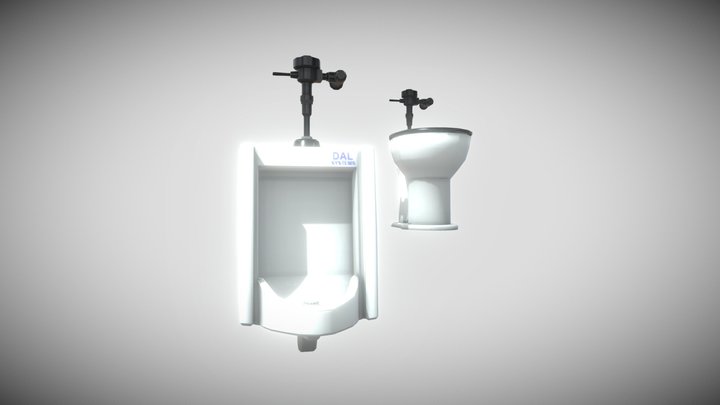 Toilet and urinal – Modello 3D gratuito STL