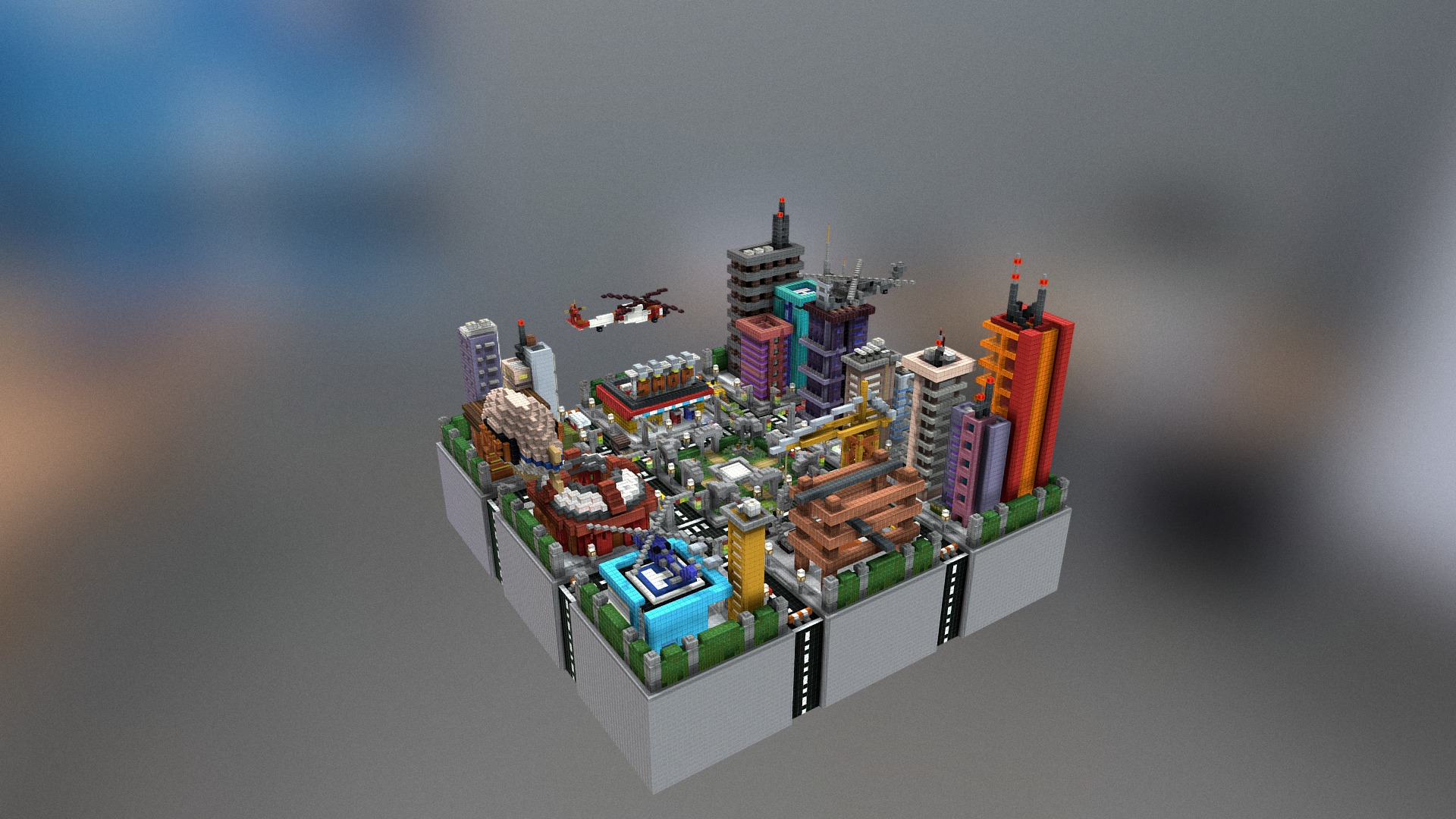3D model Citymine Lobby - This is a 3D model of the Citymine Lobby. The 3D model is about a model of a city.