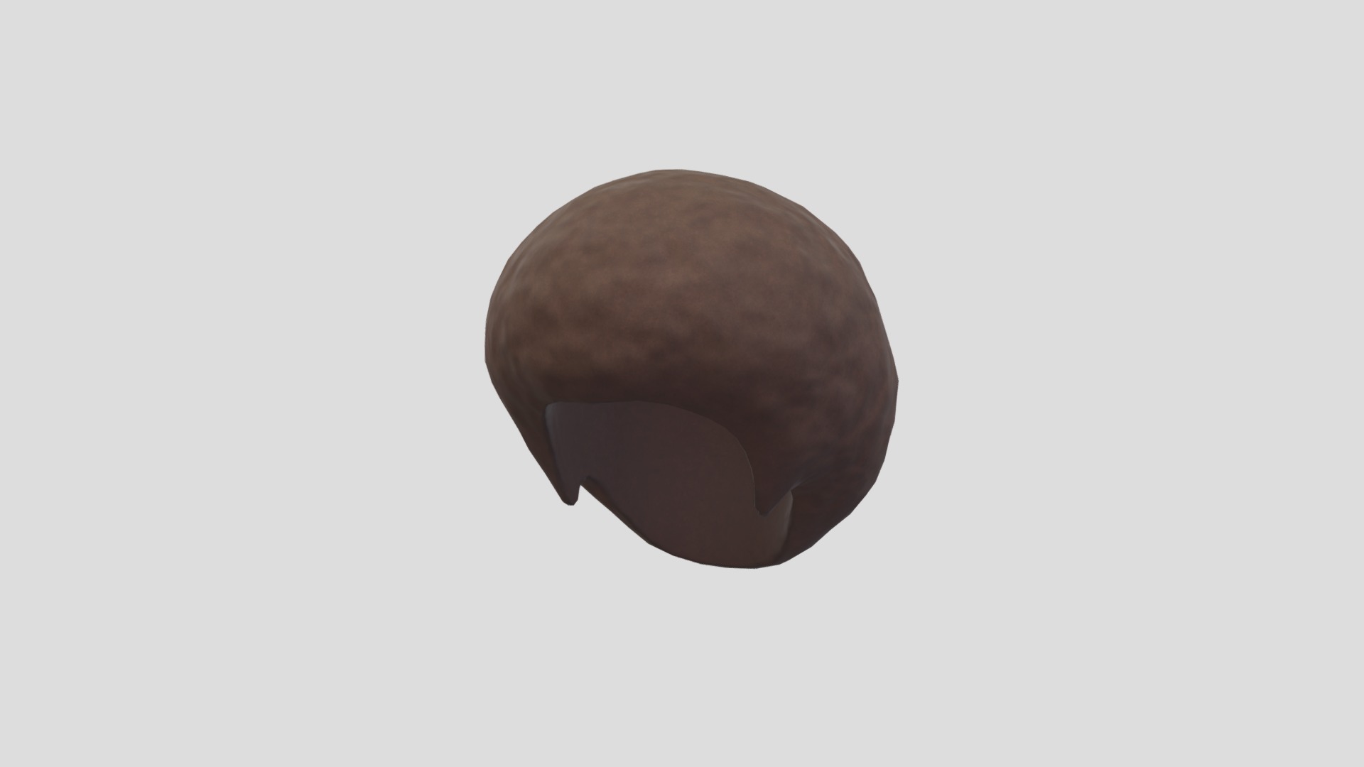 3D model Afro Hair - This is a 3D model of the Afro Hair. The 3D model is about a round grey object.