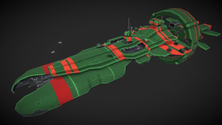 Kitbash_ship_1 3D Model