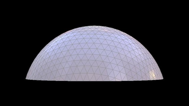 Triangulated dome using Temcor layout 3D Model