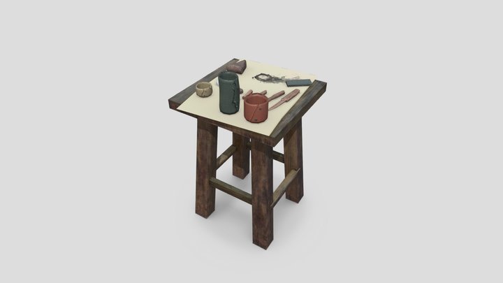 Craft Stool 3D Model