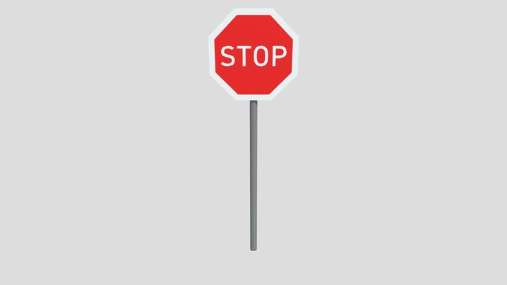 Stop Sign 3D Model