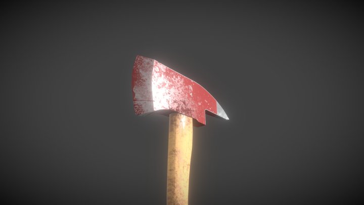 Fire Axe for close combat 3D Model