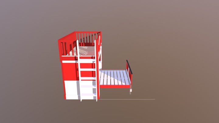 Fire Station Bunk Bed 3D Model