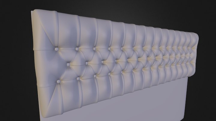 Bed Headboard 01 3D Model