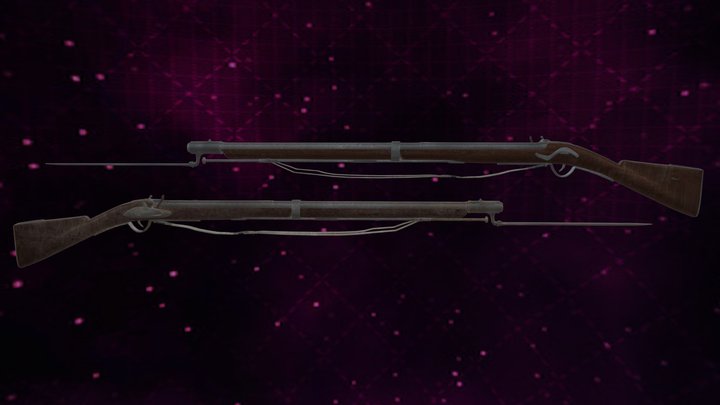 Brown Bess Musket Dirty & Clean FREE Mid Poly