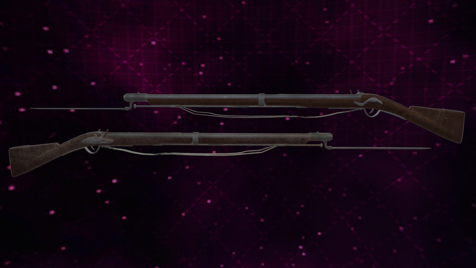 Brown Bess Musket Dirty & Clean FREE Mid Poly