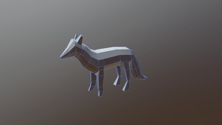 Fox Low Poly 3D Model