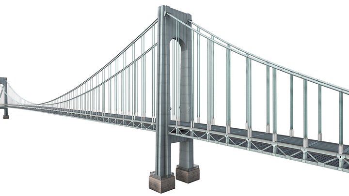 Verrazano-Narrows Bridge New York 3D Model