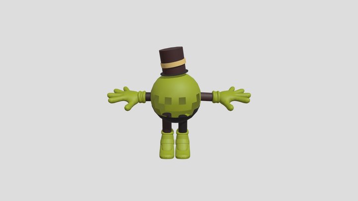Smiley The Smile Golden Eye 3D Model
