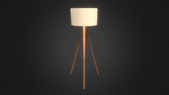Modern Tripod Floor Lamp 3D Model
