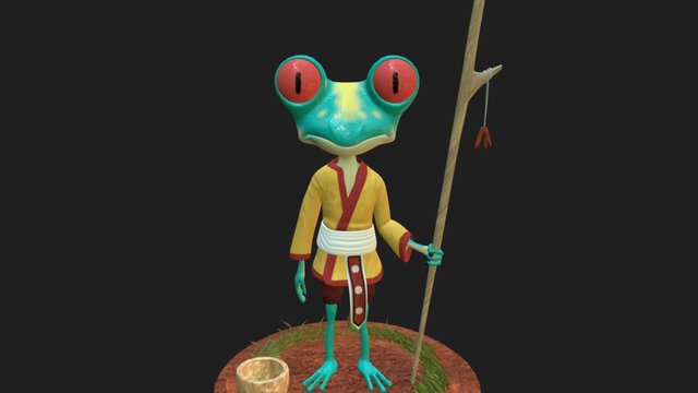 Priest Frog 3D Model