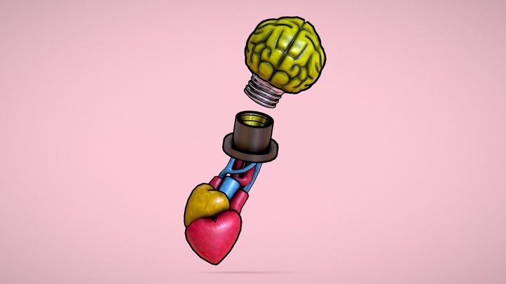 N.E.R.D. Heart Brain 3D Model