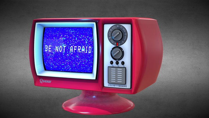 Retro Funky Tube Television 3D Model