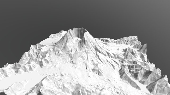 Mt St Helens (Composite Volcano) 3D Model