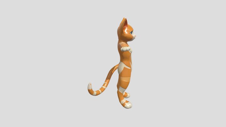 Gato 3D Estilizado 3D Model