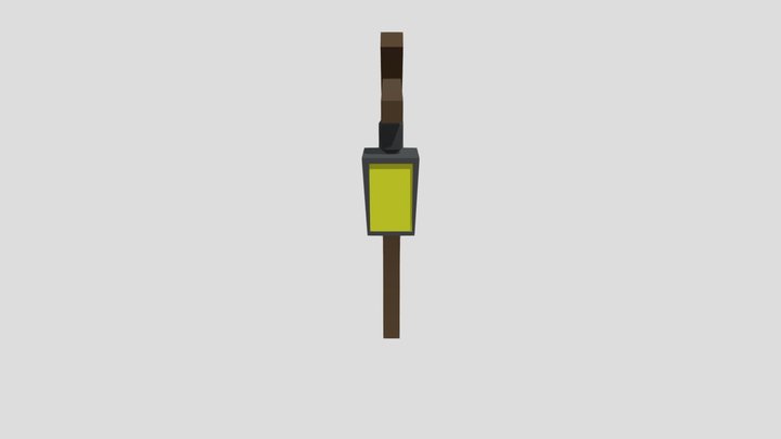 Low-Poly Street Lamp 3D Model