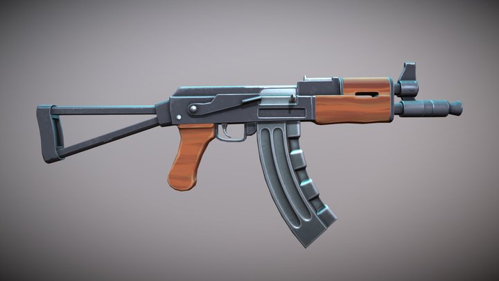 Stylized AK Rifle 3D Model