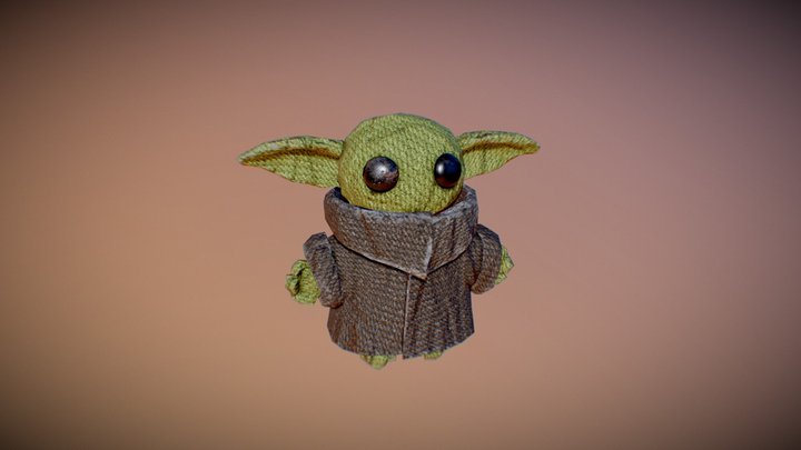 Baby Yoda Plush 3D Model