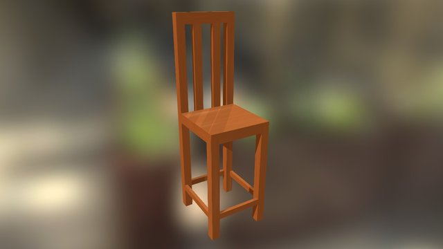 Chair Wood 001 3D Model